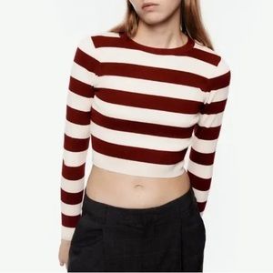 Zara Basic Rib Knit Sweater S